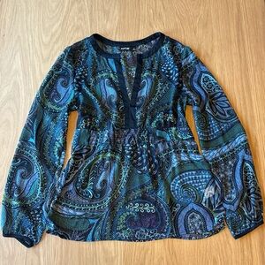 Apt. 9 paisley print fairy blouse